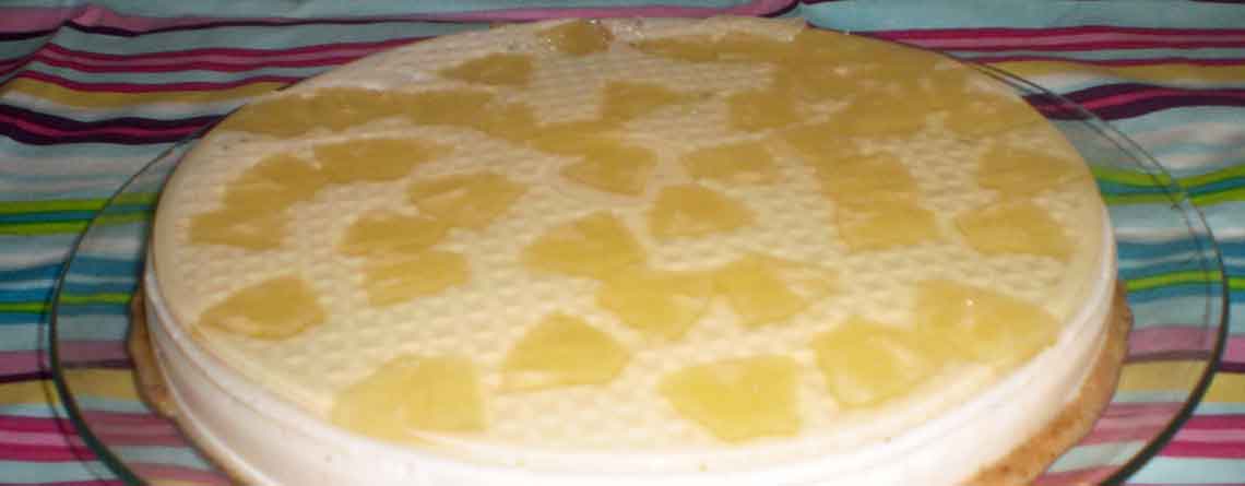 Cheesecake med ananas og uden ost