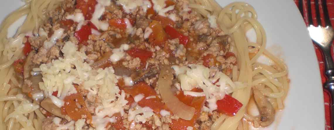 Spaghetti med tomatsovs