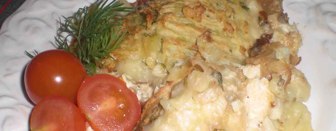 Torskegratin med savojkål og kartoffelmos