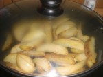 Tilbered kartoffelbådene.