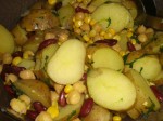 Bland kartofler, kidneybønner og kikærter.