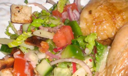Kylling i ovn med urter og fattoush salat